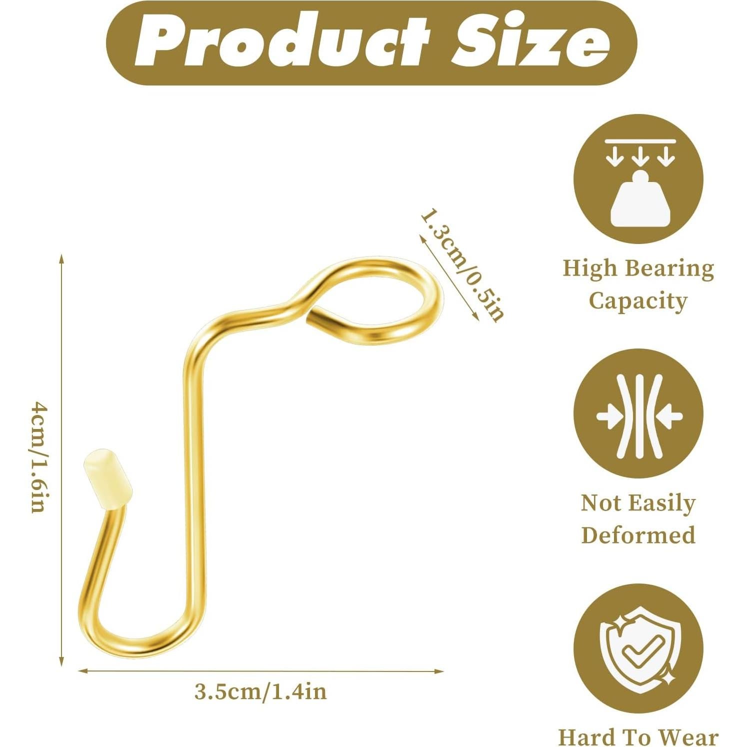 40 Ganchos Conectores de Percha Dorados CIATBYYJ Ahorra Espacio
