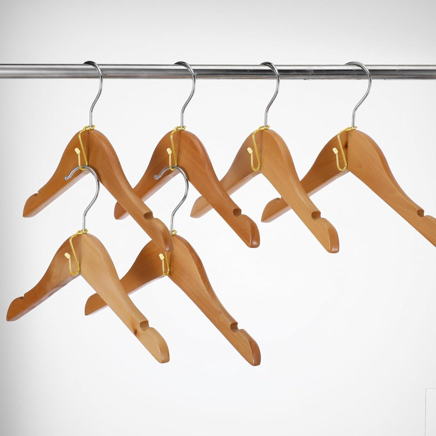 40 Ganchos Conectores de Percha Dorados CIATBYYJ Ahorra Espacio