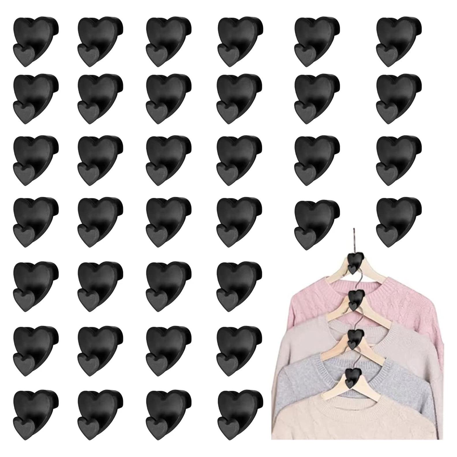 Ganchos Conectores para Perchas Yuansirs 36 Pcs Negro