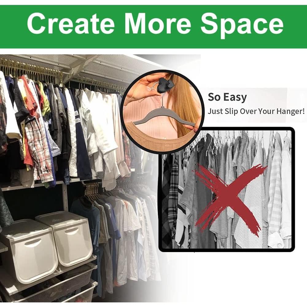 Ganchos Conectores para Perchas Yuansirs 36 Pcs Negro