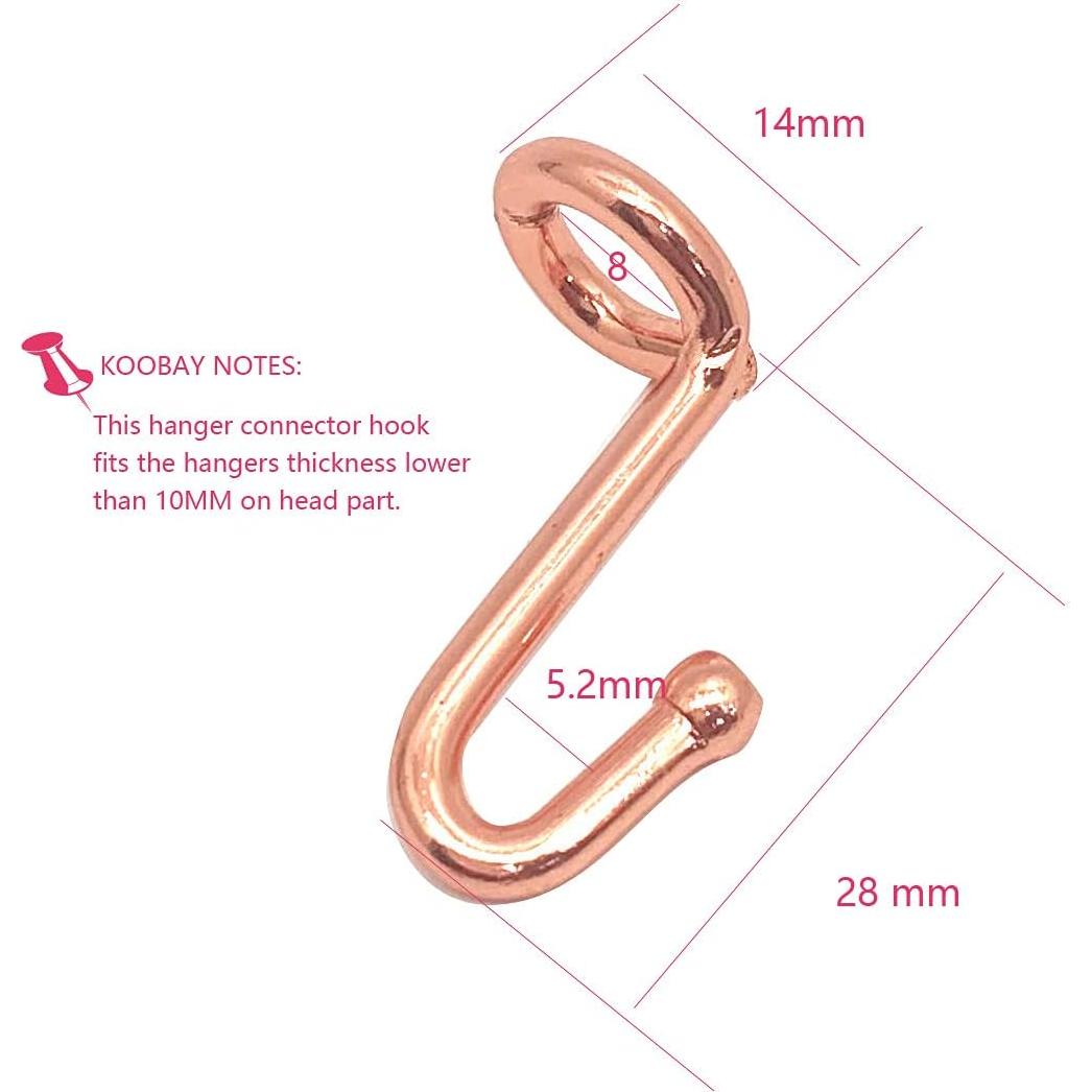 Perchas en Cascada Koobay 72 Pcs Metal Rosa Dorado