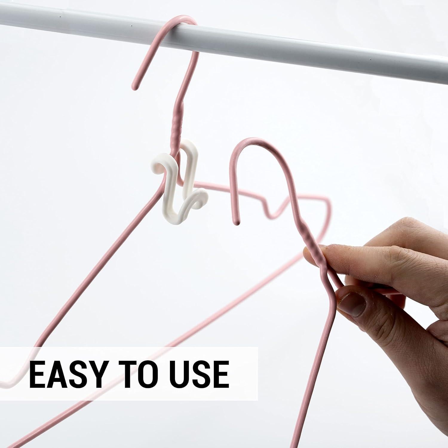 60 Ganchos Conectores en S IFAMIO para Perchas - Organizador Blanco