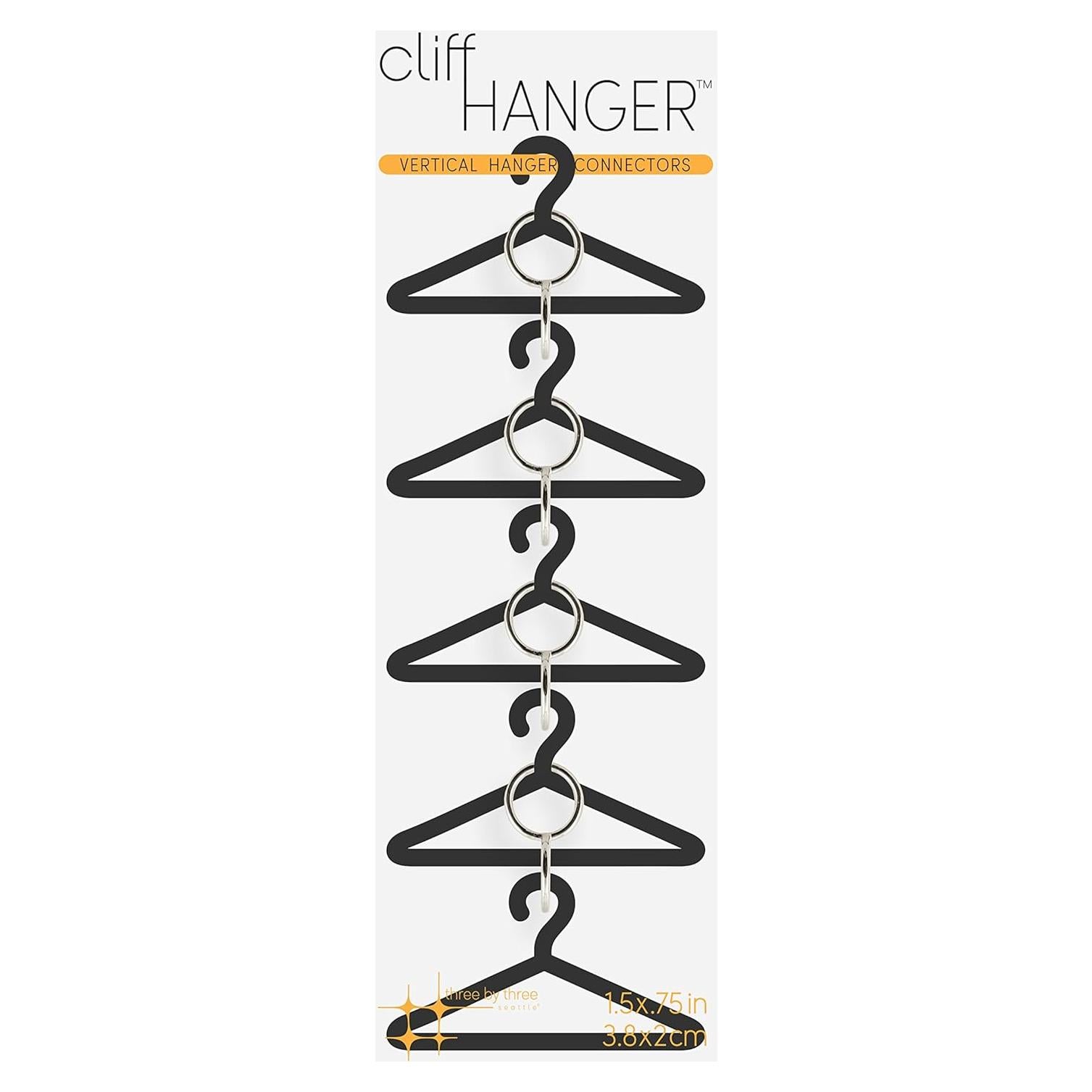Conectores de Percha Vertical Cliffhanger Tres por Tres - Set de 4