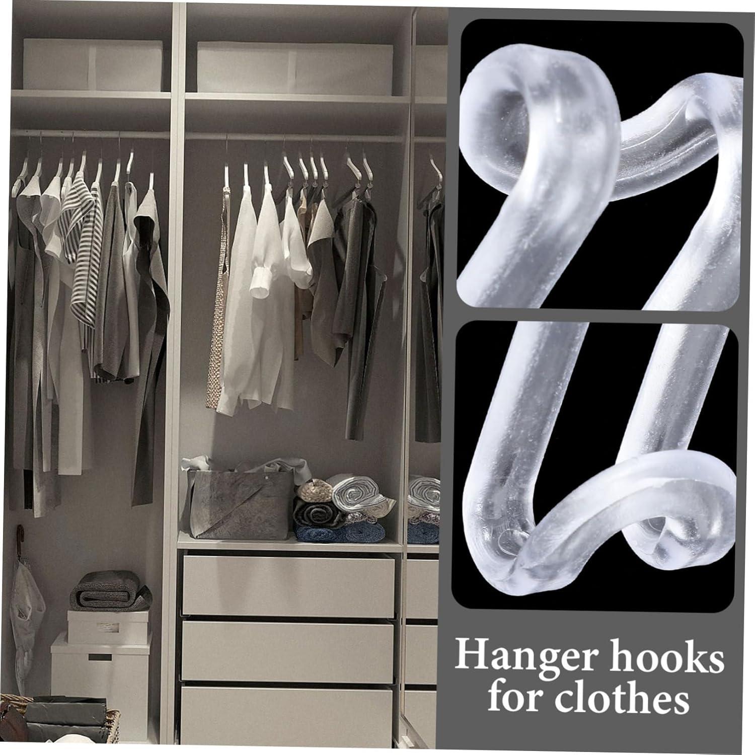 Ganchos Conectores para Perchas SOLUSTRE 60pcs Ahorra Espacio