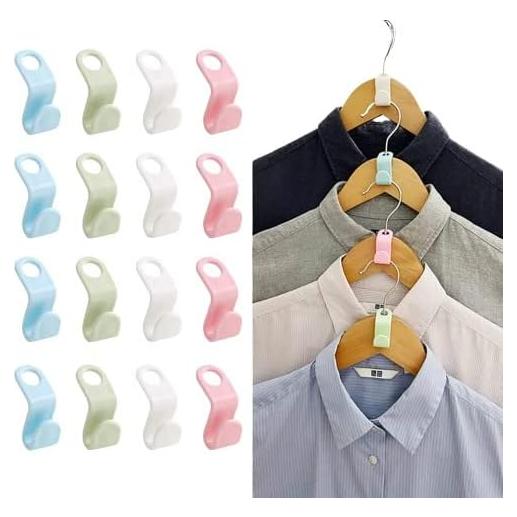 40 Ganchos Conectores para Perchas THE PERFECT PART - Ahorro Espacio