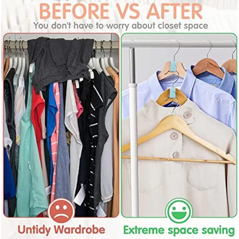 40 Ganchos Conectores para Perchas THE PERFECT PART - Ahorro Espacio