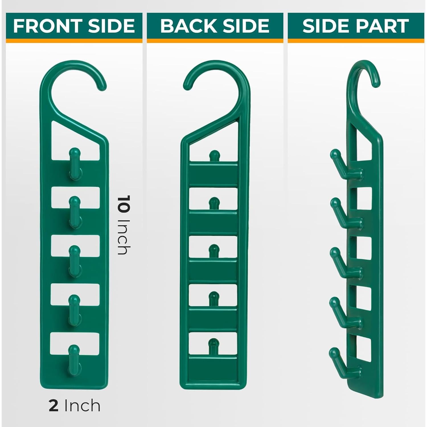 Perchas Ahorradoras de Espacio CraftyCrocodile - 4 Piezas Verde