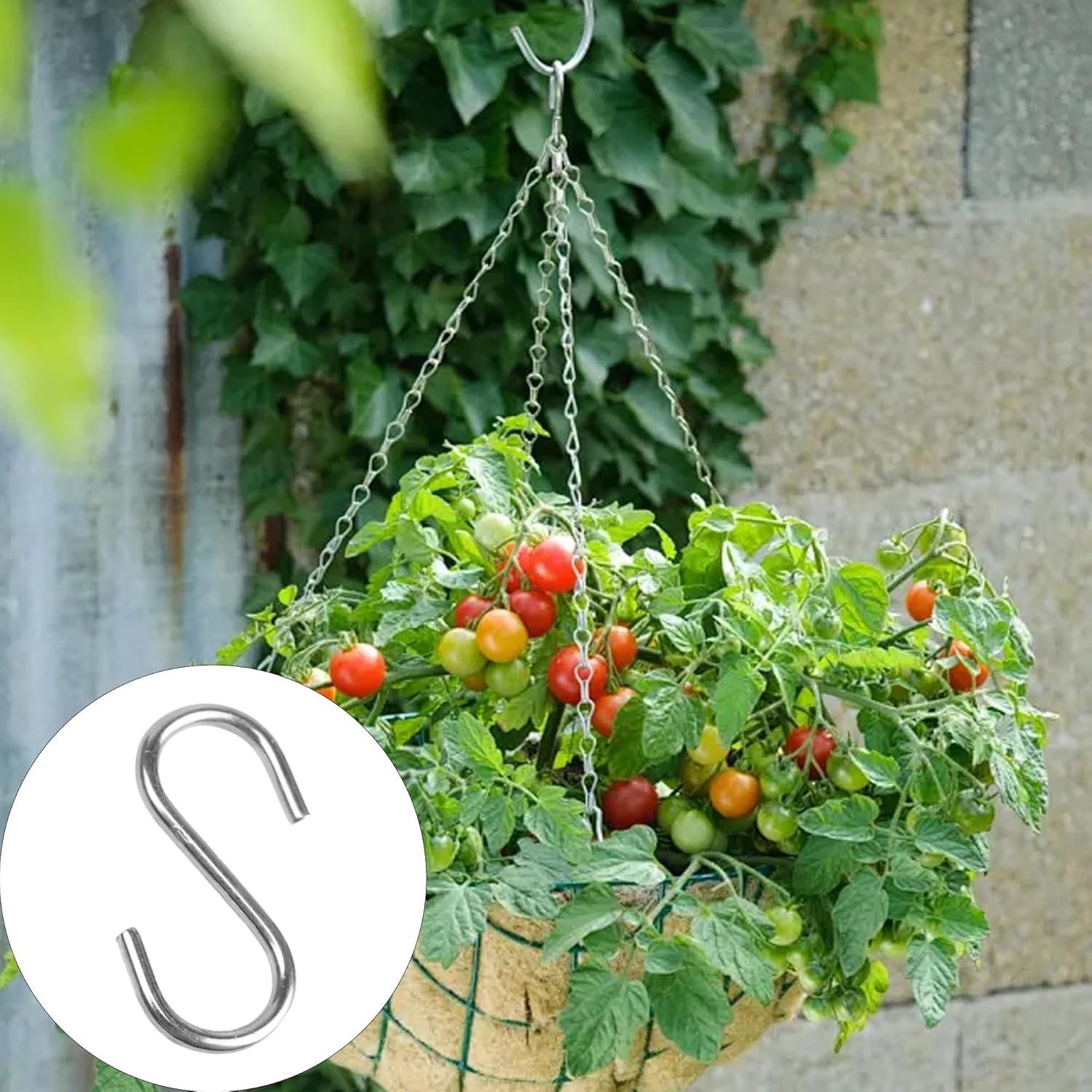 48 Ganchos en S de Acero Inoxidable 304 30mm AUXBC