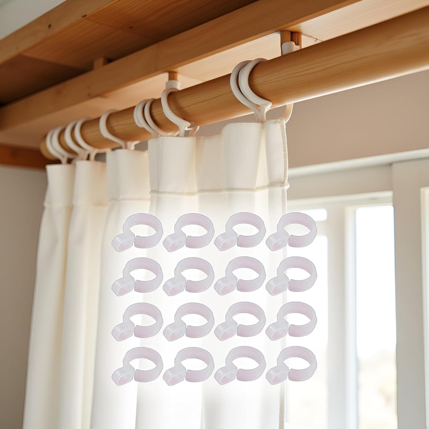 Juego de 50 Ganchos de Plástico Blanco Jowxsx para Ropa