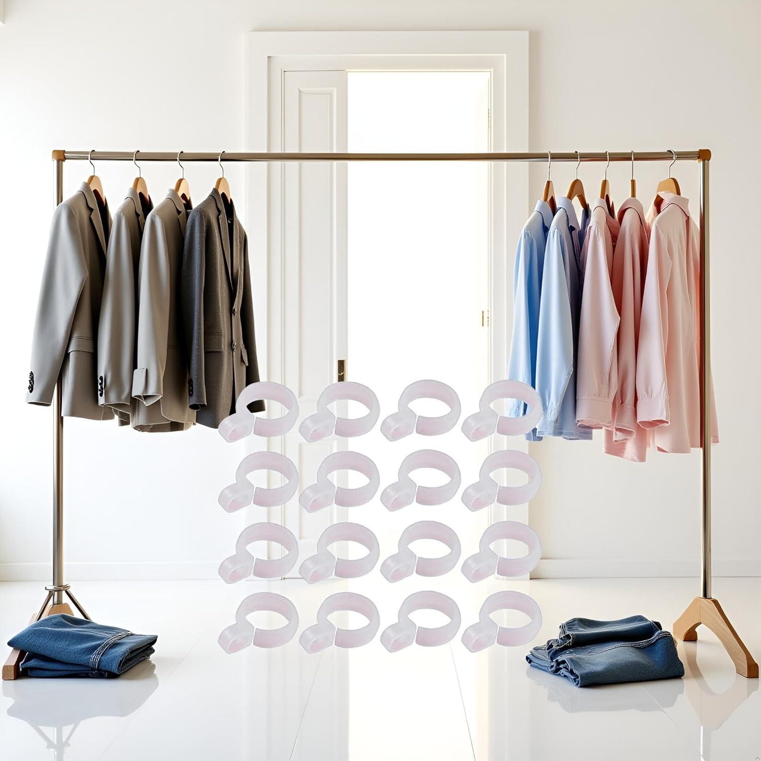 Juego de 50 Ganchos de Plástico Blanco Jowxsx para Ropa