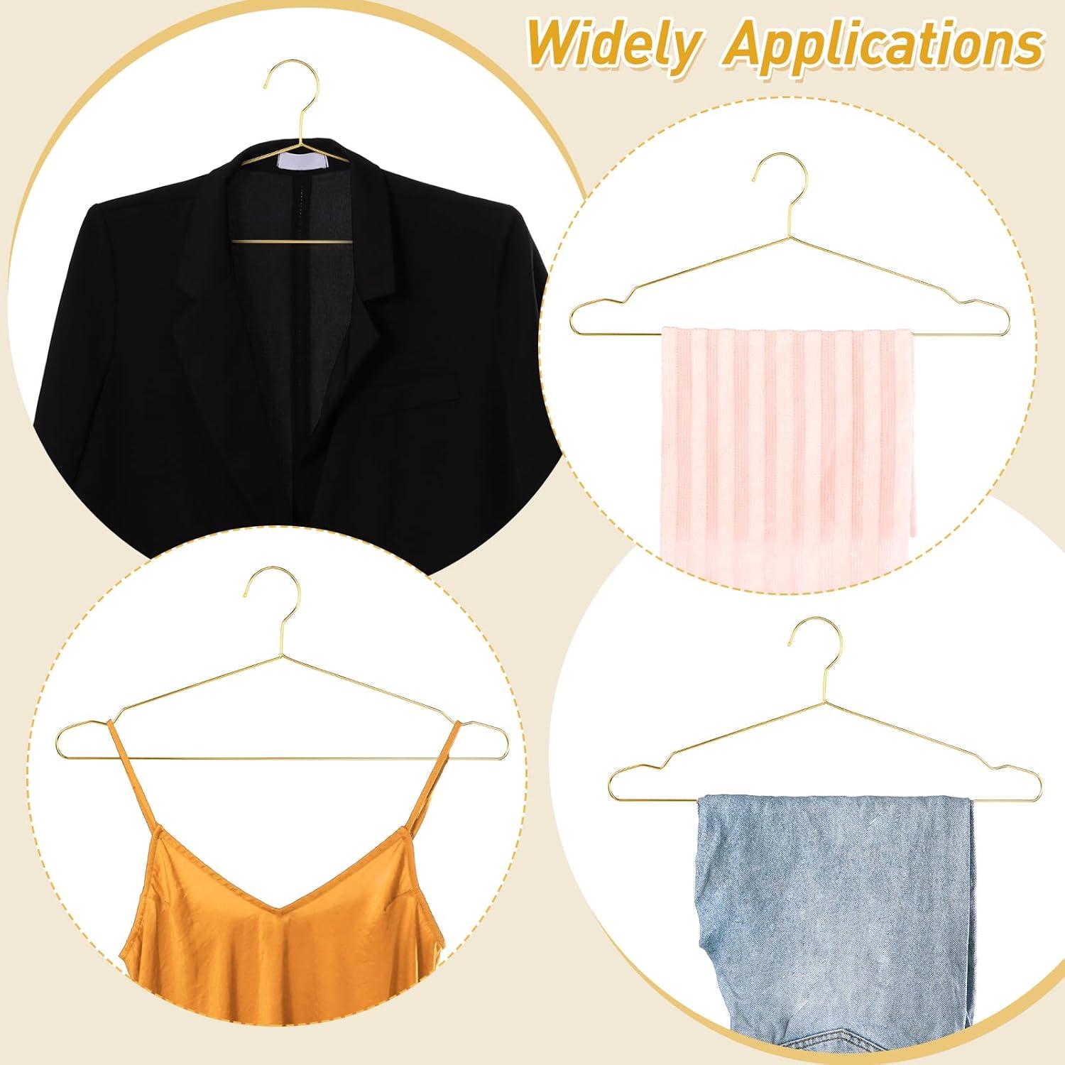 Set de 100 Perchas Doradas Wesiti Ahorra Espacio 45 cm