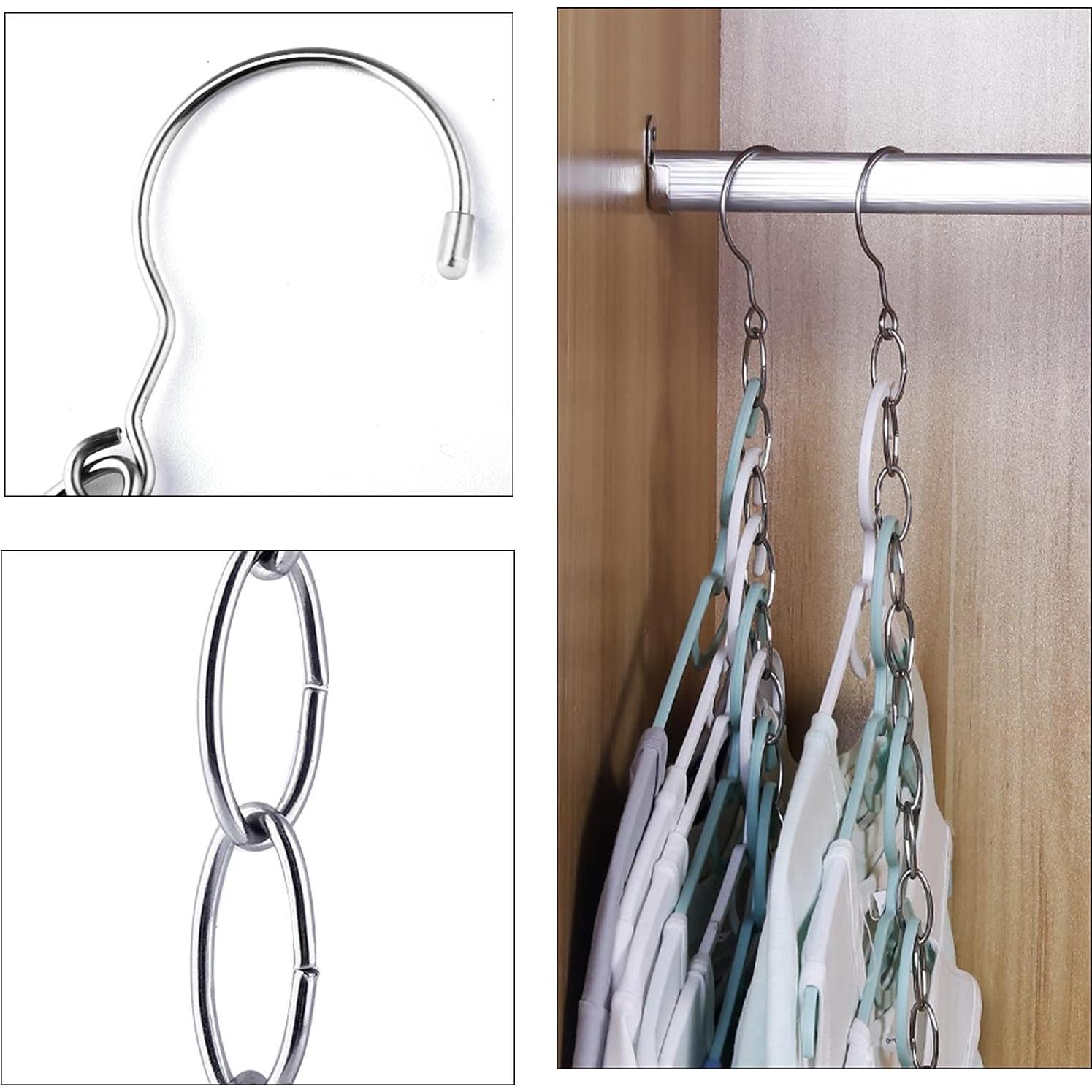 Cadenas de Percha Ahorra Espacio Yuyeran 50cm Acero Inoxidable