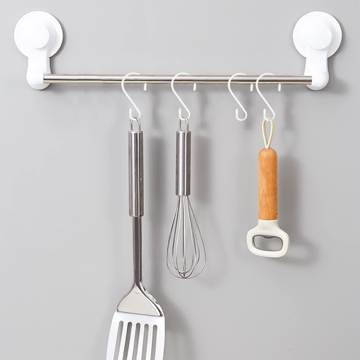 30 Ganchos en S de Acero Inoxidable Waitkey - 8 cm, Antideslizantes