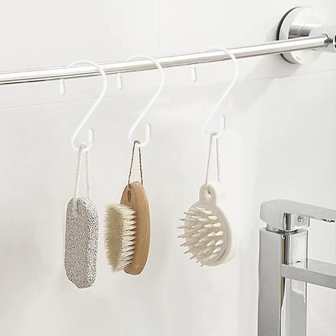 30 Ganchos en S de Acero Inoxidable Waitkey - 8 cm, Antideslizantes