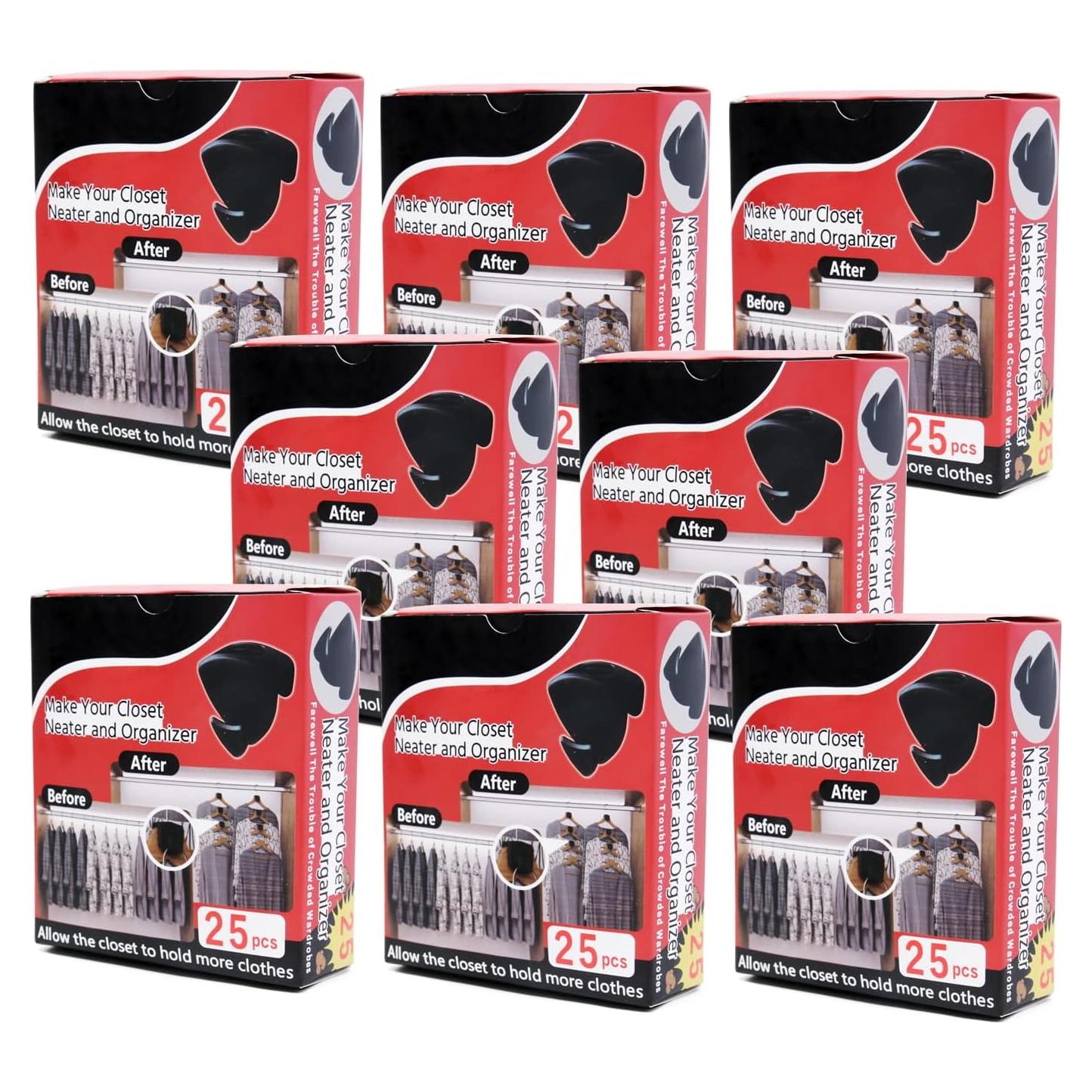 Ganchos Extensores para Perchas Genérico - 200 Paquete Negro