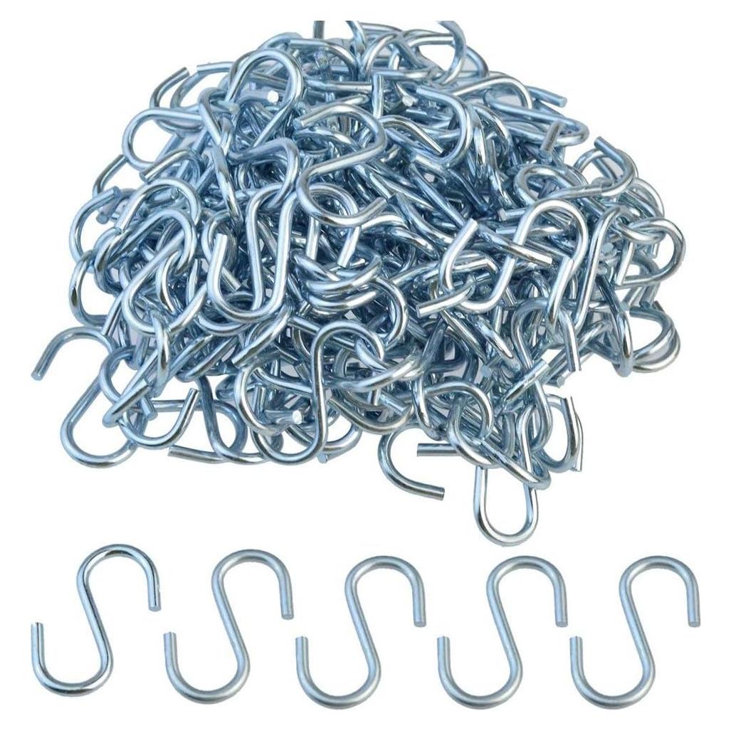 Ganchos en S Nydotd 180 Pcs Metal 26mm Azul Plateado