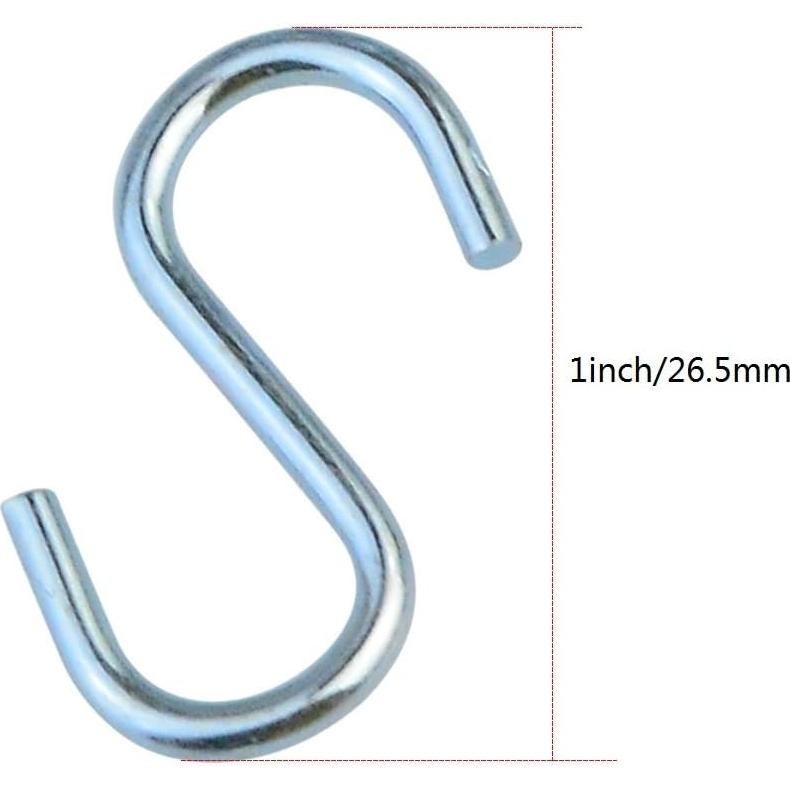 Ganchos en S Nydotd 180 Pcs Metal 26mm Azul Plateado