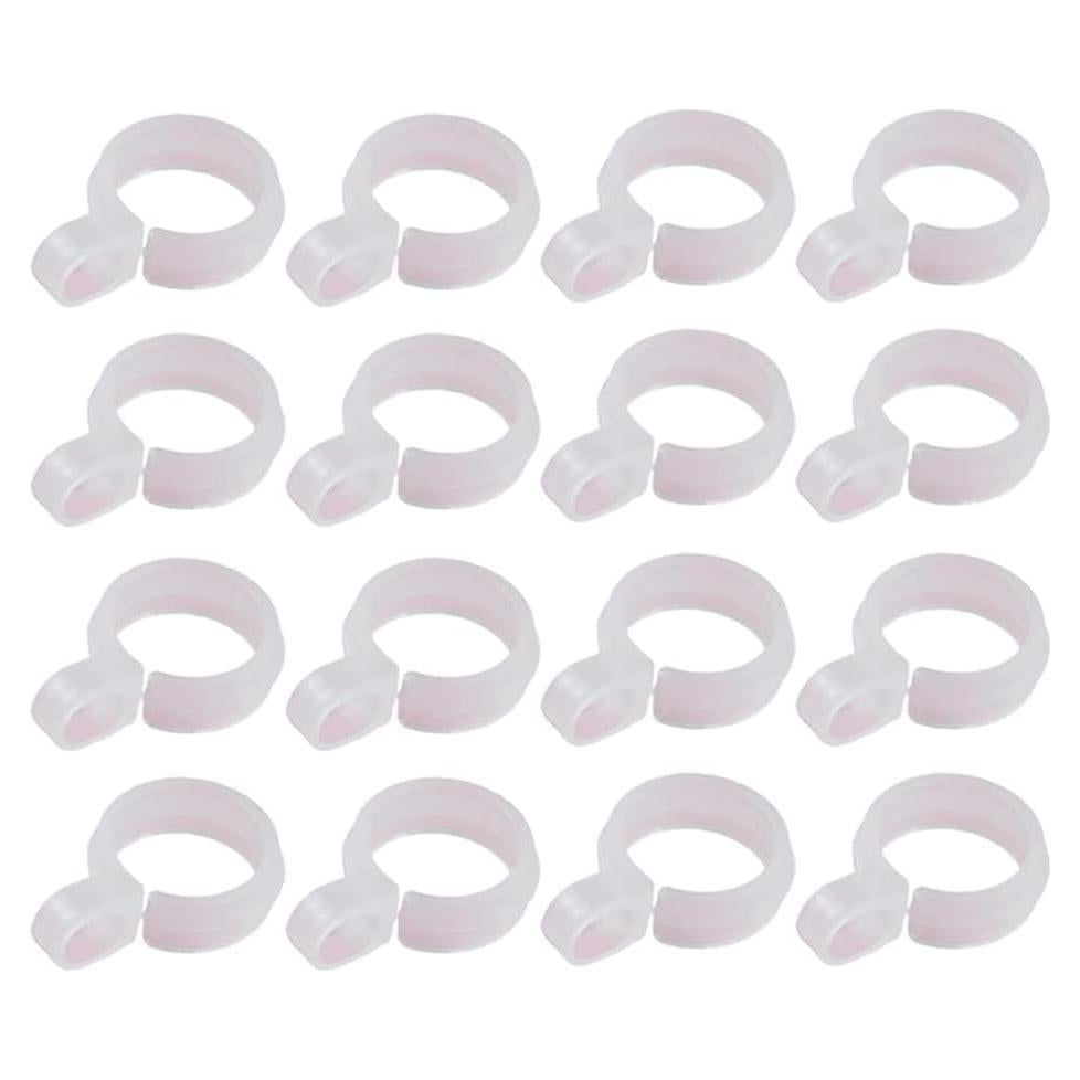 50 Ganchos de Plástico Blanco Wentoenapp para Perchas