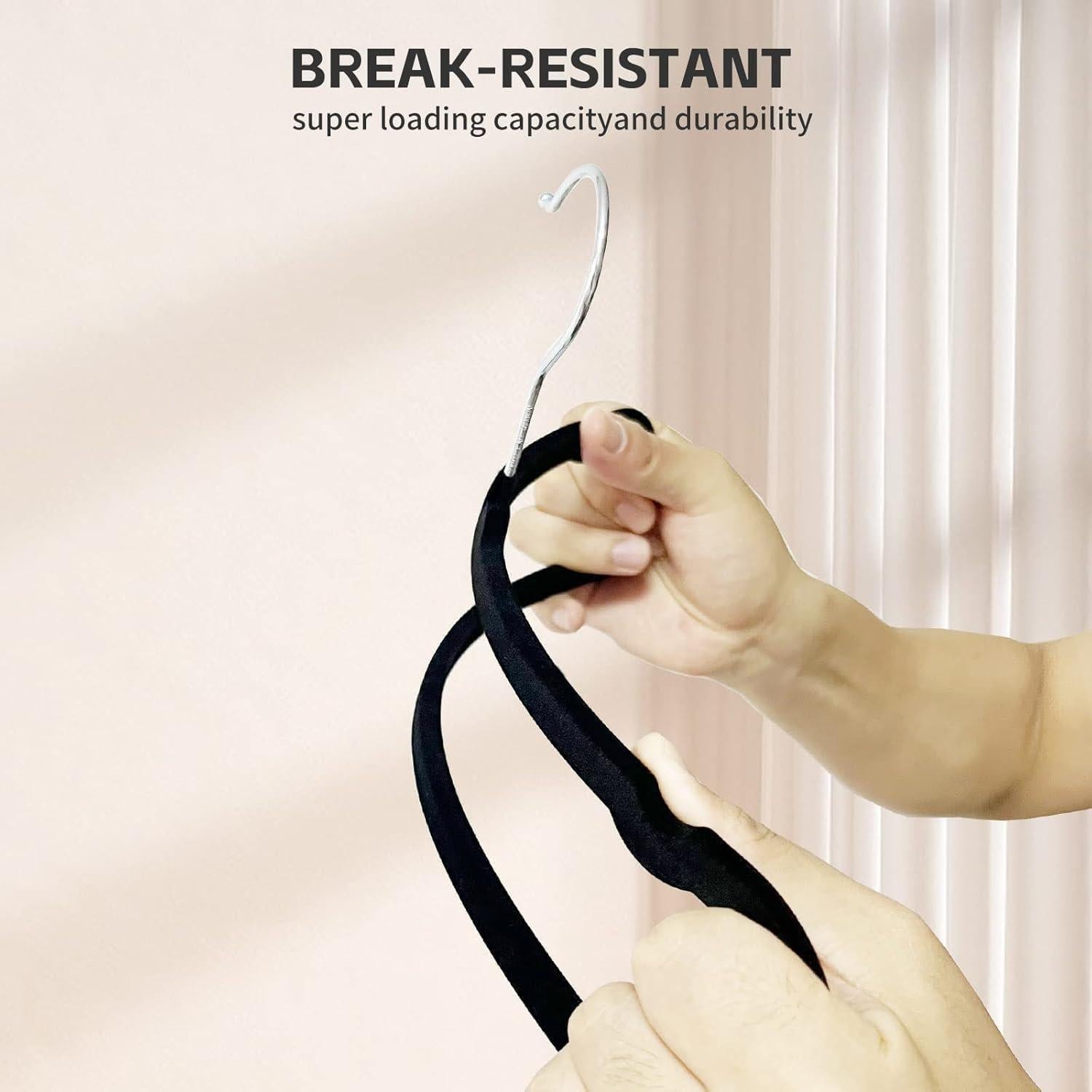 Perchas de Terciopelo Antideslizantes WJWSKI - Paquete de 20