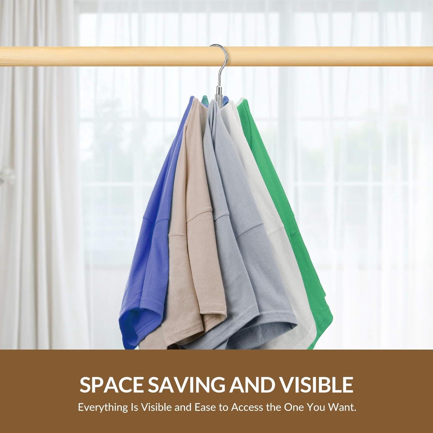 Perchas Ahorra Espacio ZEDODIER 2 Paquete Metal Plata 16 Ganchos