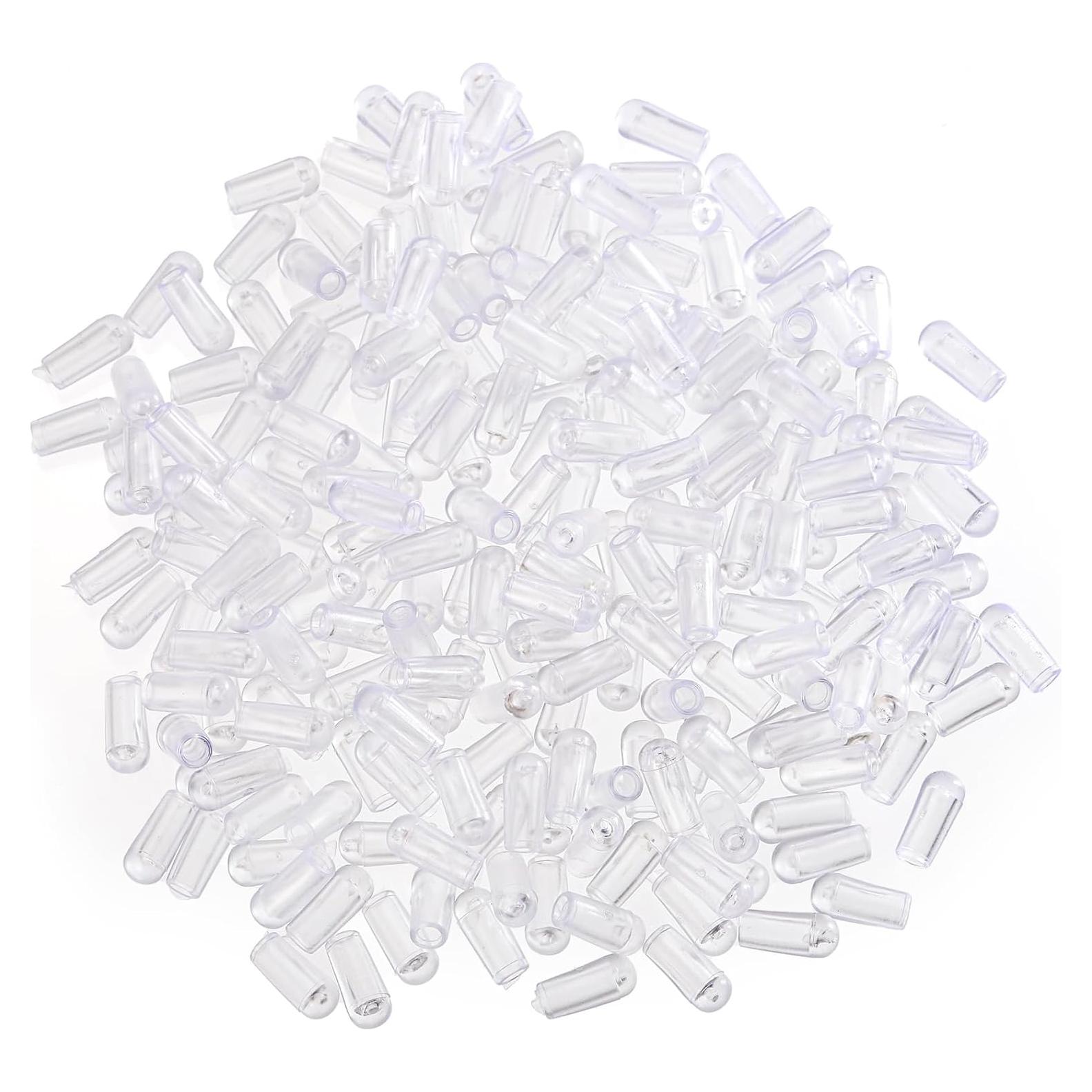 Ganchos de Plástico Transparente Tosnail 200 Piezas para Perchas