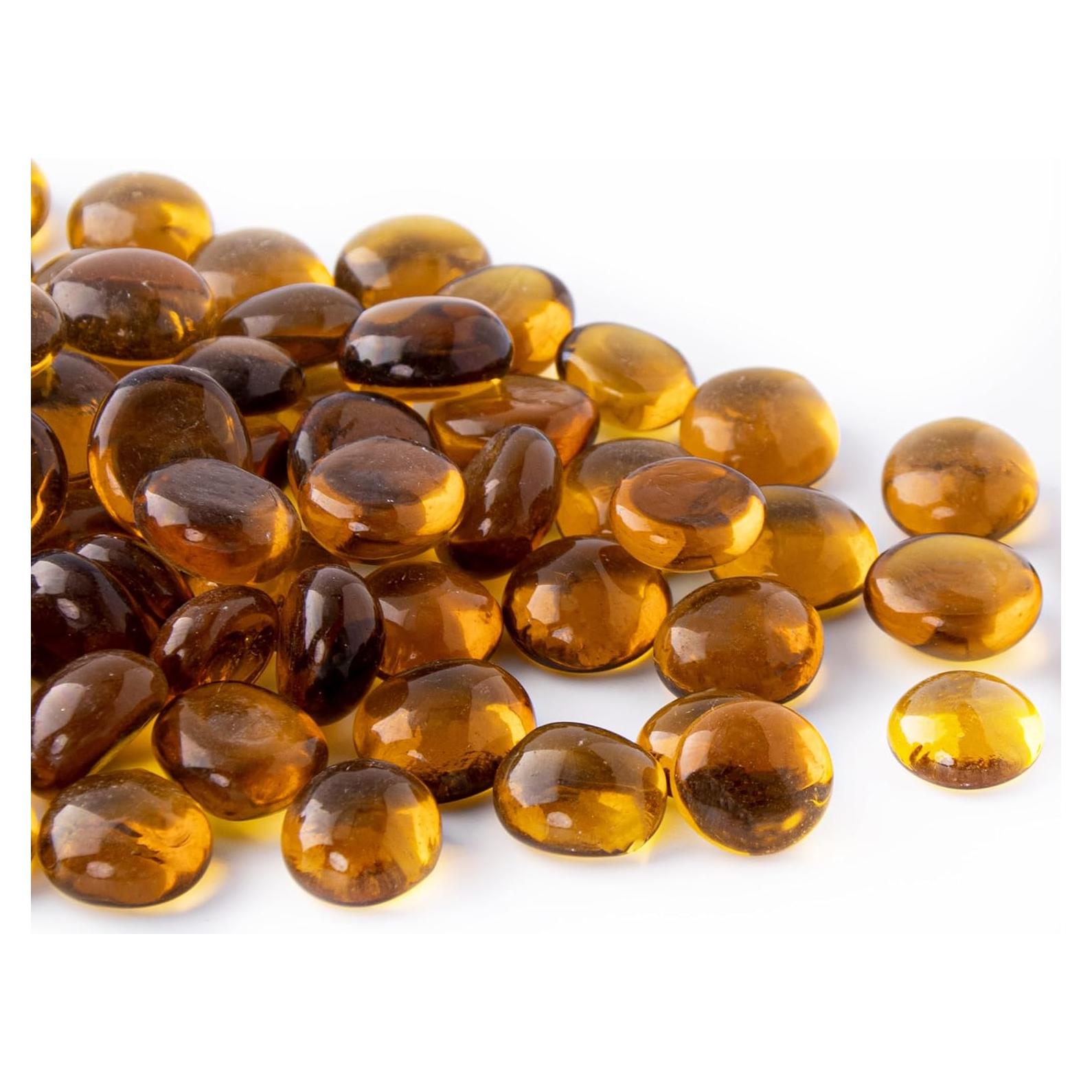 Gemas de Vidrio Ámbar Meschett 50PCS Decoración 1.3-1.8cm