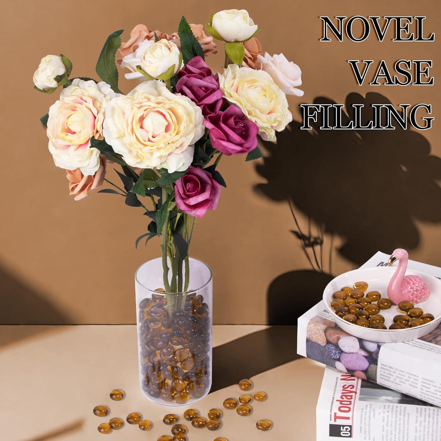 Gemas de Vidrio Ámbar Meschett 50PCS Decoración 1.3-1.8cm