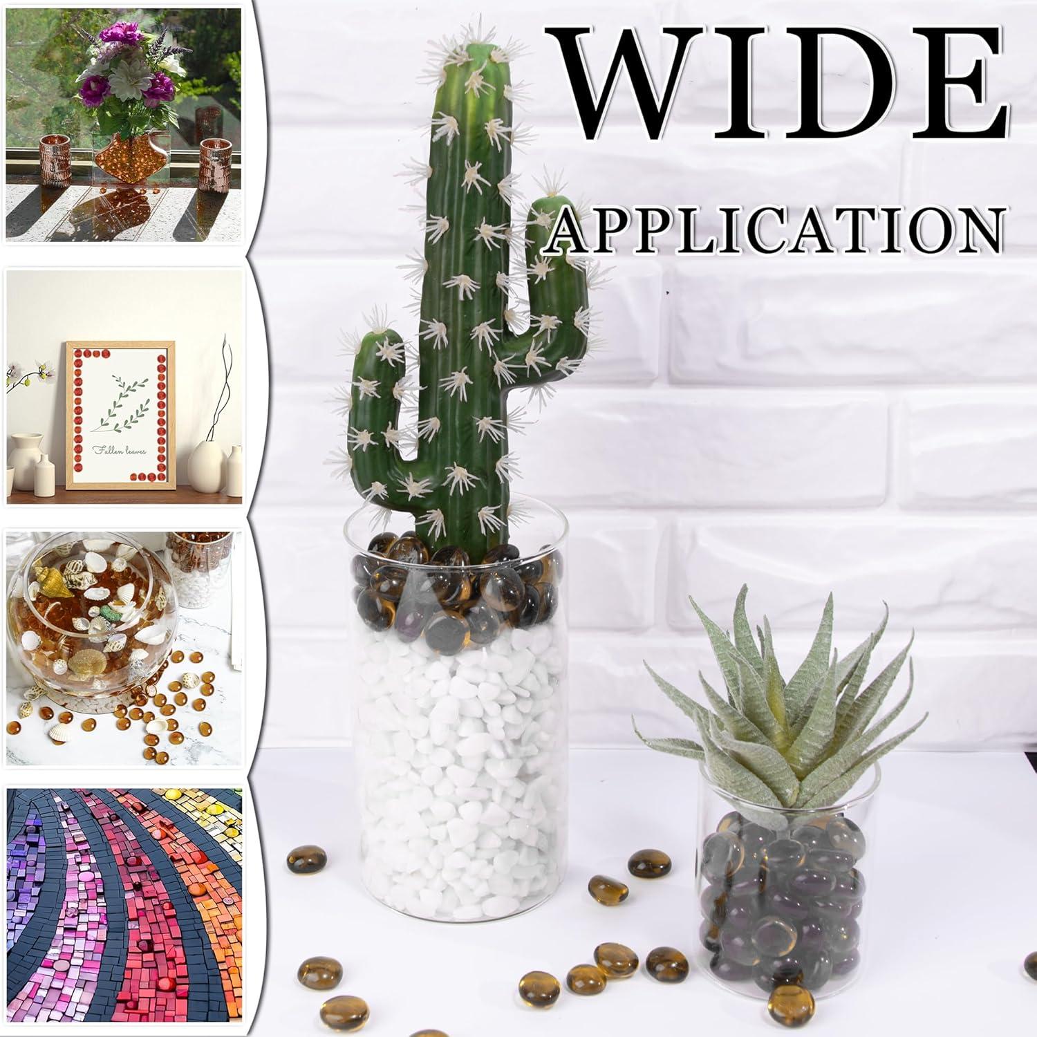 Gemas de Vidrio Ámbar Meschett 50PCS Decoración 1.3-1.8cm