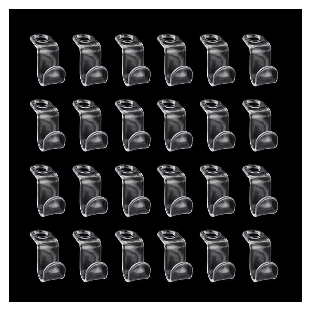 Ganchos de Plástico Transparentes GSHLLO 50 Pcs Ahorra Espacio