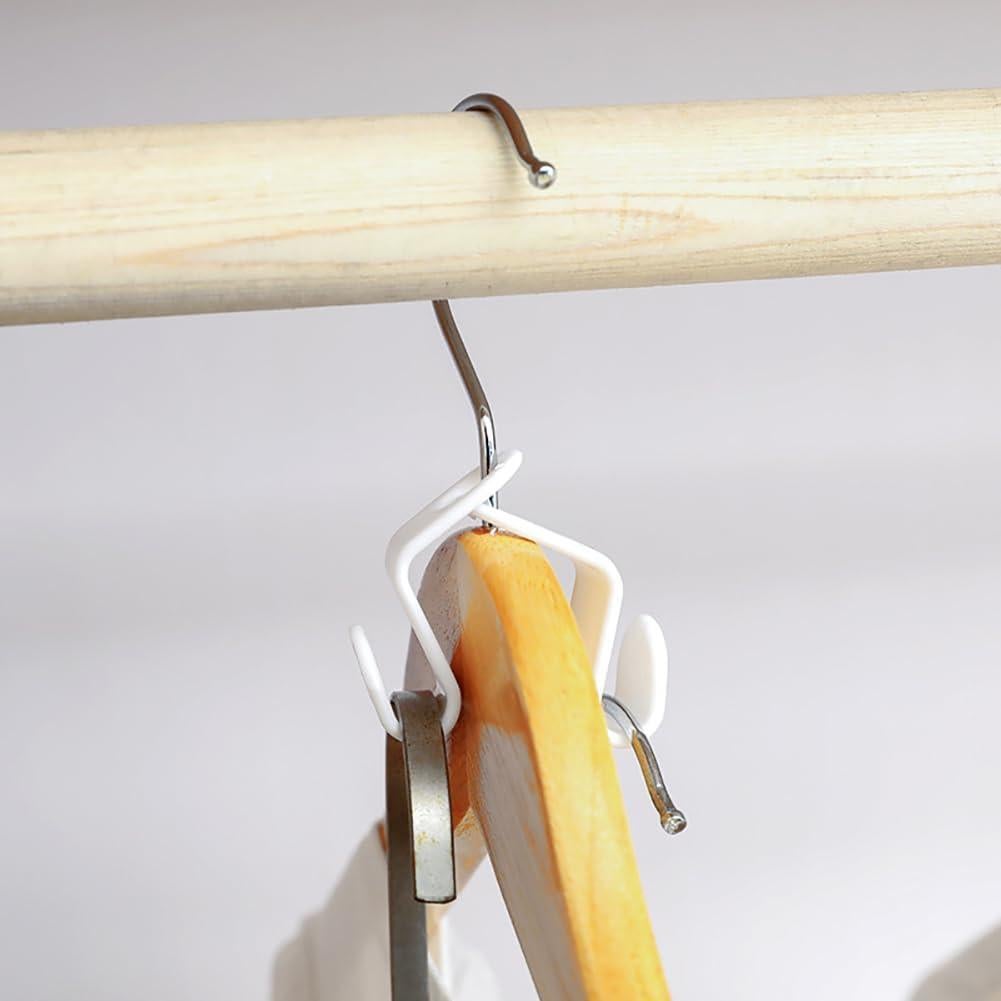 Ganchos de Plástico Transparentes GSHLLO 50 Pcs Ahorra Espacio