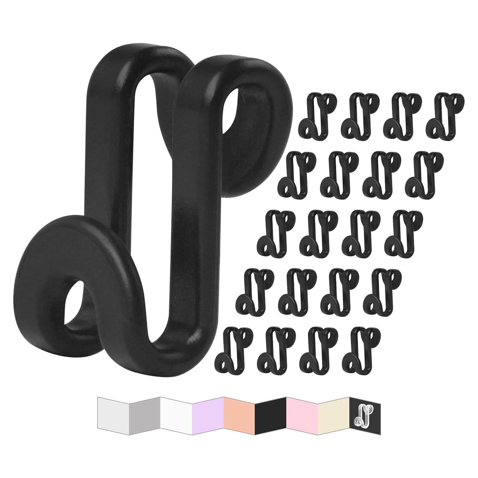 Ganchos Conectores para Perchas FREZON 60 Pcs Negro Ahorro Espacio