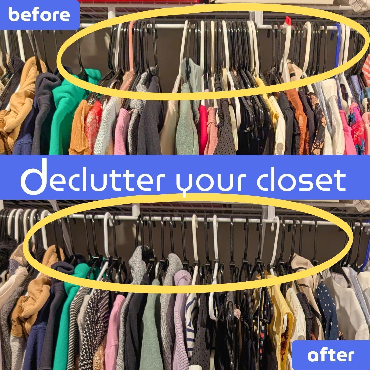 Ganchos Organizadores de Closet Bellaeasybeauty - Paquete de 20