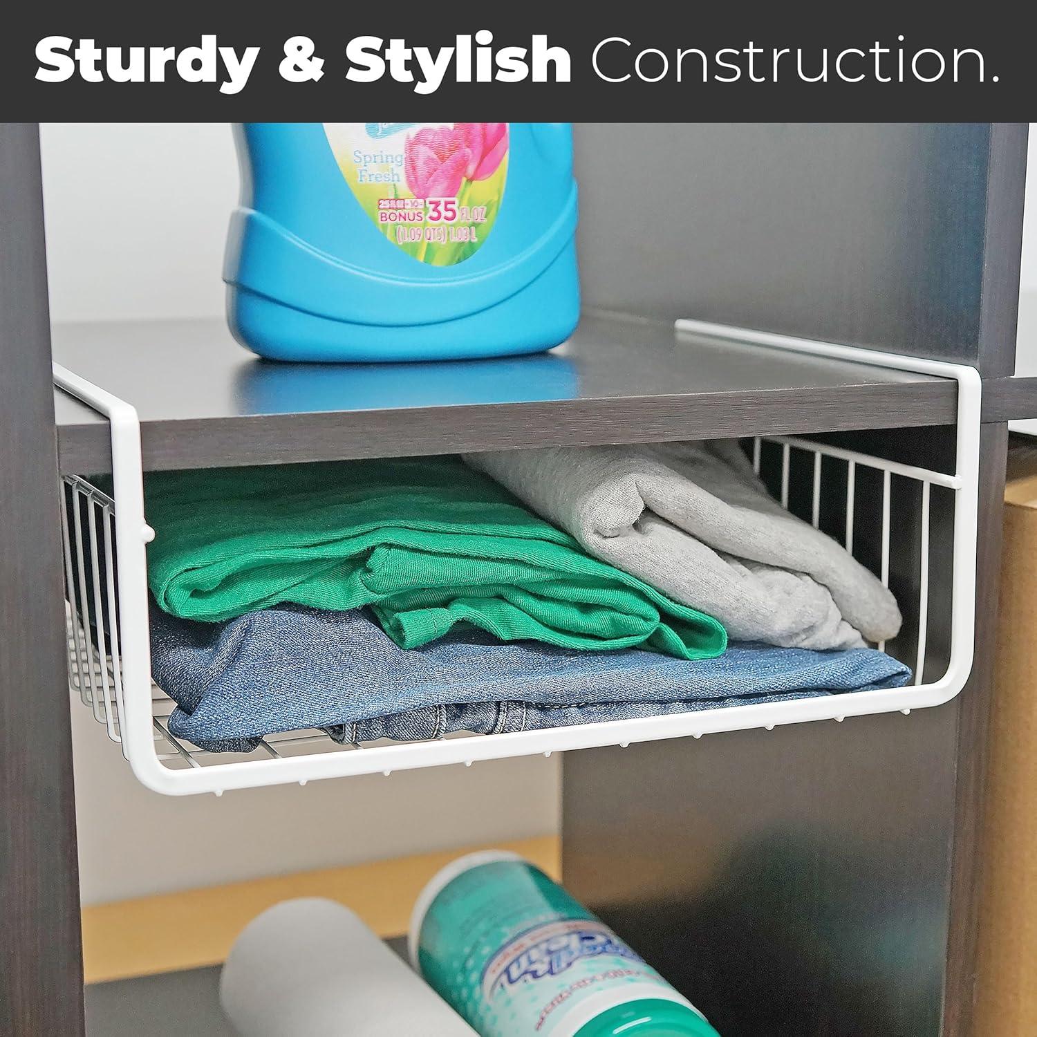 Juego de 4 Cestas de Almacenamiento Bajo Estante - Southern Homewares