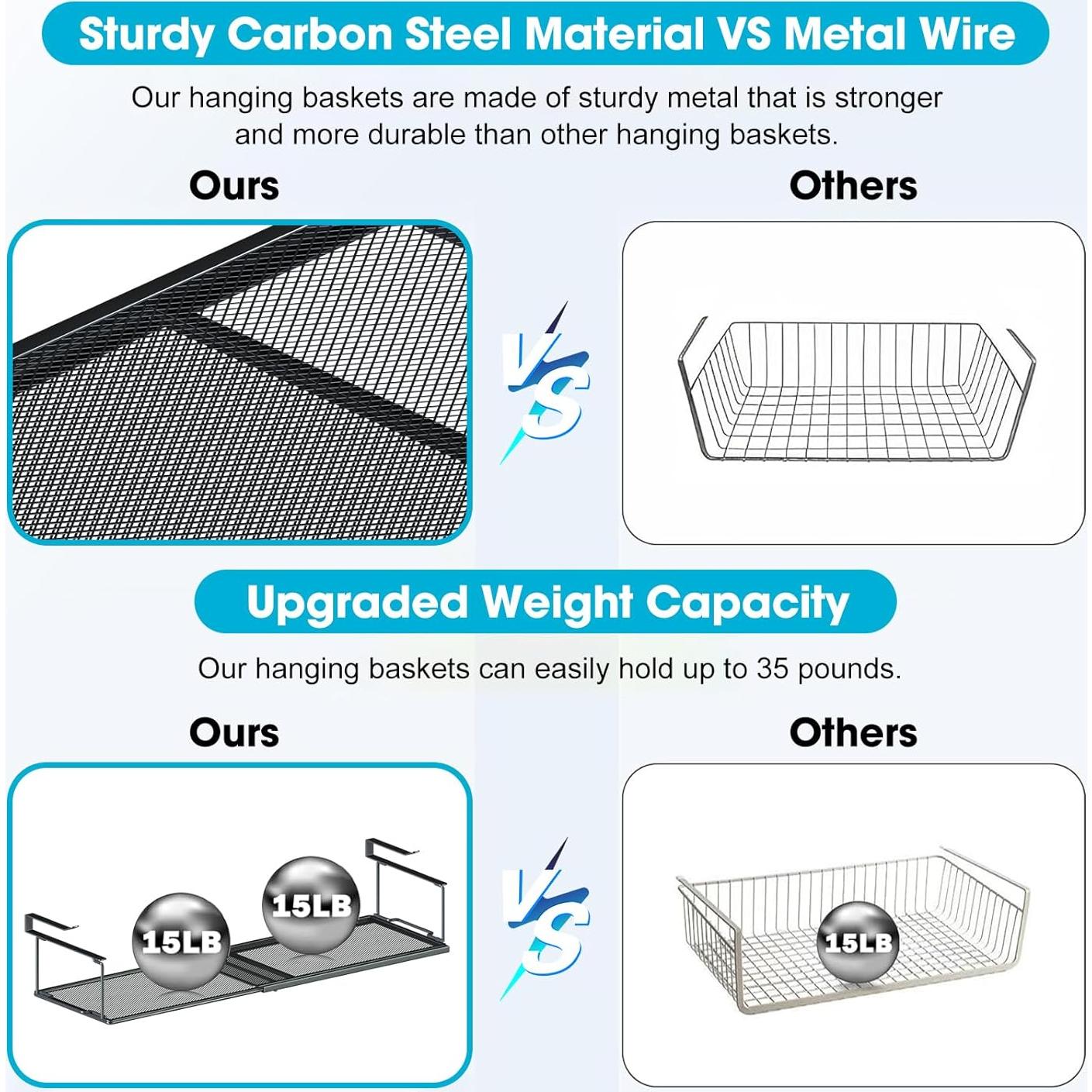Organizador Colgante Bajo Estante Vathery 2 Paquete Expandible
