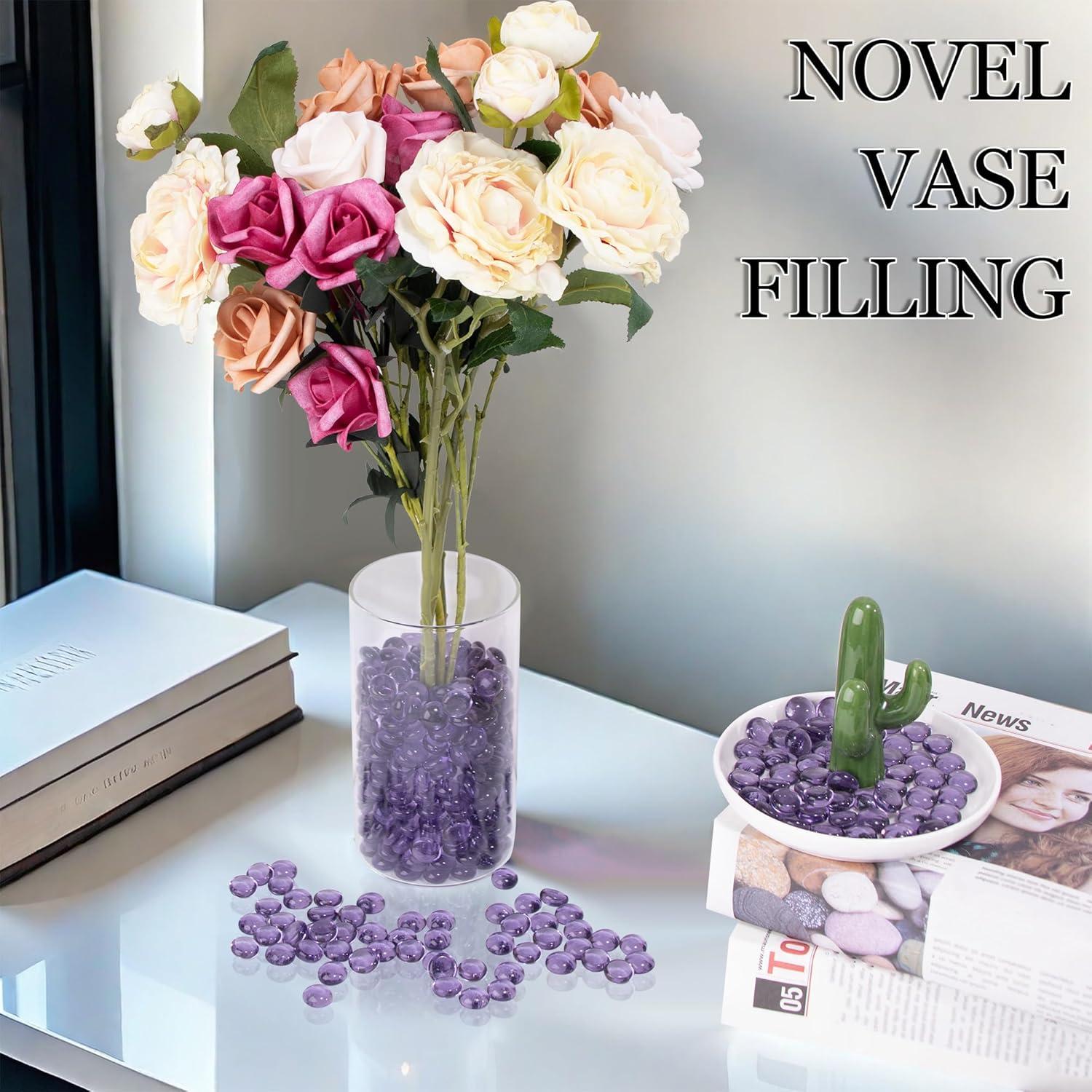 Gemas de Vidrio Moradas Meschett 50PCS para Decoración