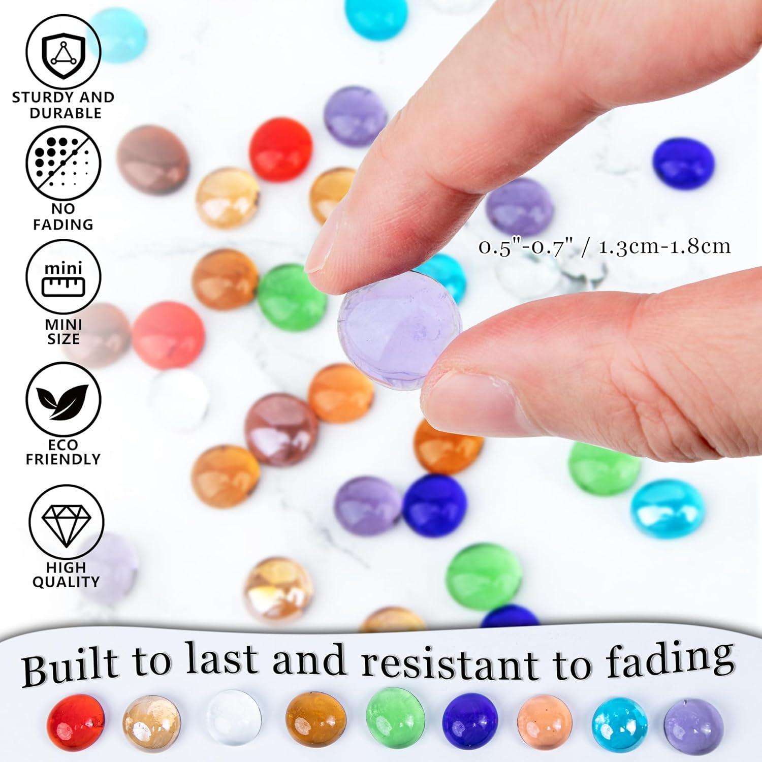 Gemas de Vidrio Moradas Meschett 50PCS para Decoración