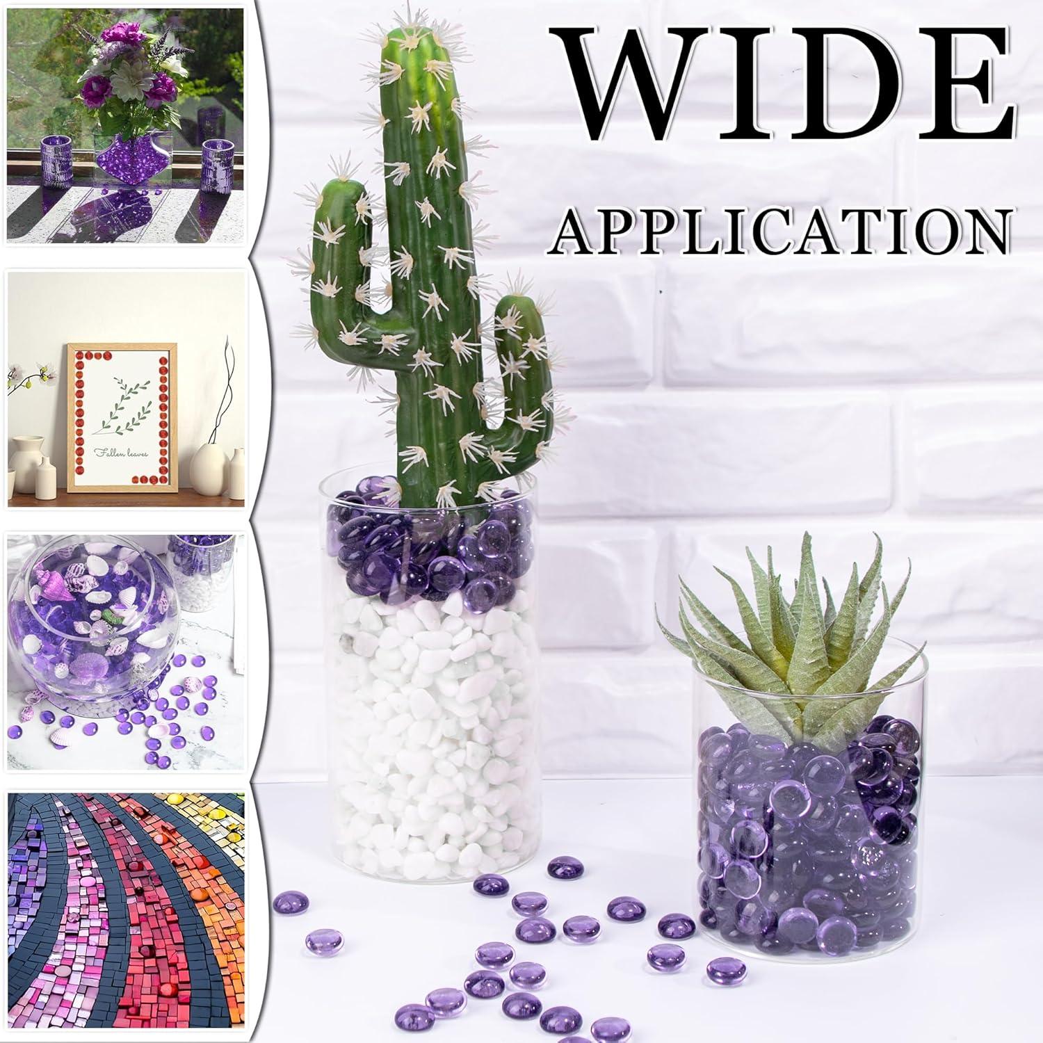 Gemas de Vidrio Moradas Meschett 50PCS para Decoración