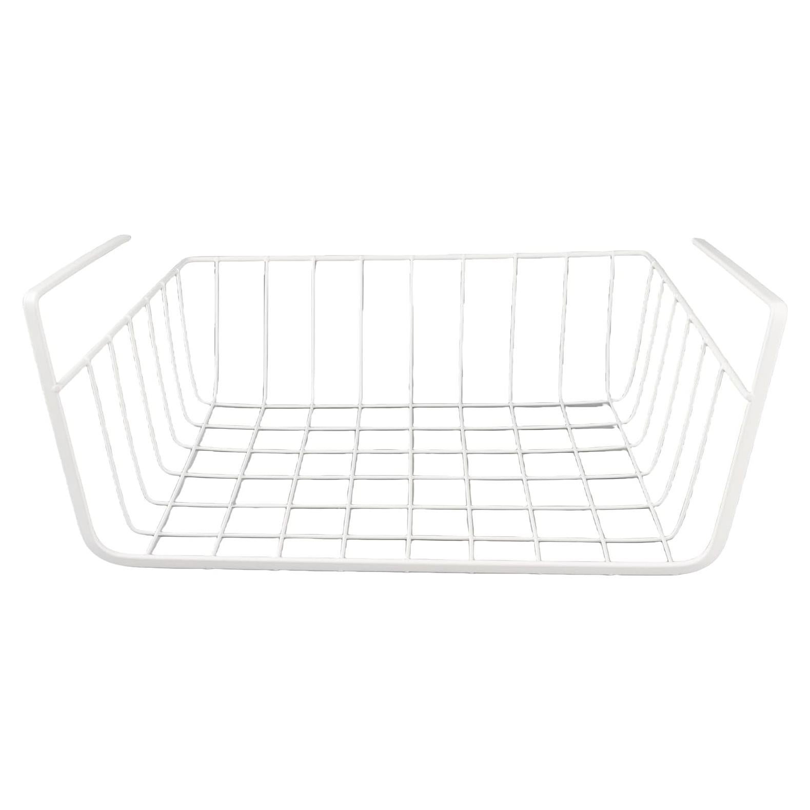 Canasta de Almacenamiento Bajo Estante Yosoo Hierro Blanco Grande