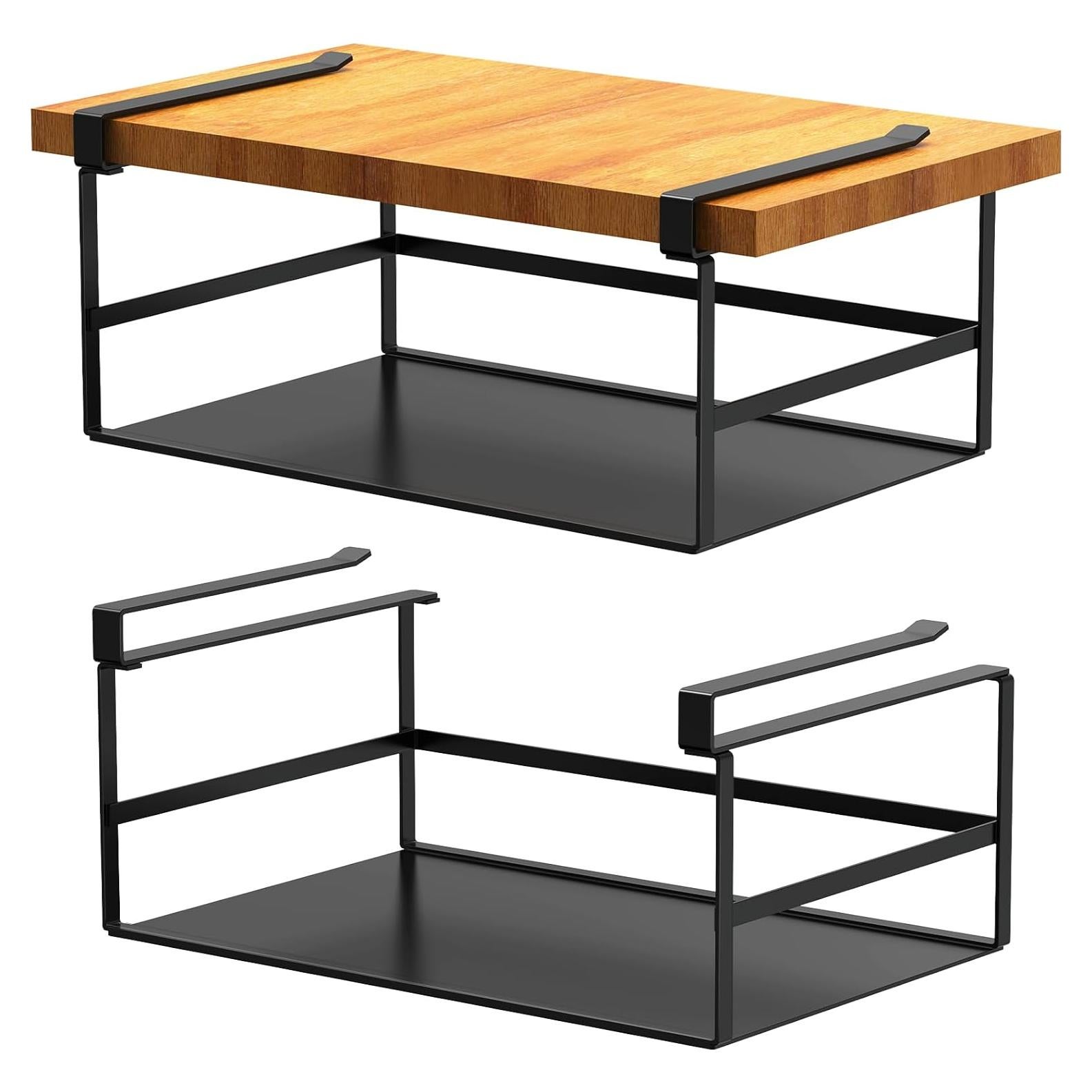 Cesta de Almacenamiento Bajo Estante Fengone - 2 Paquetes Negros