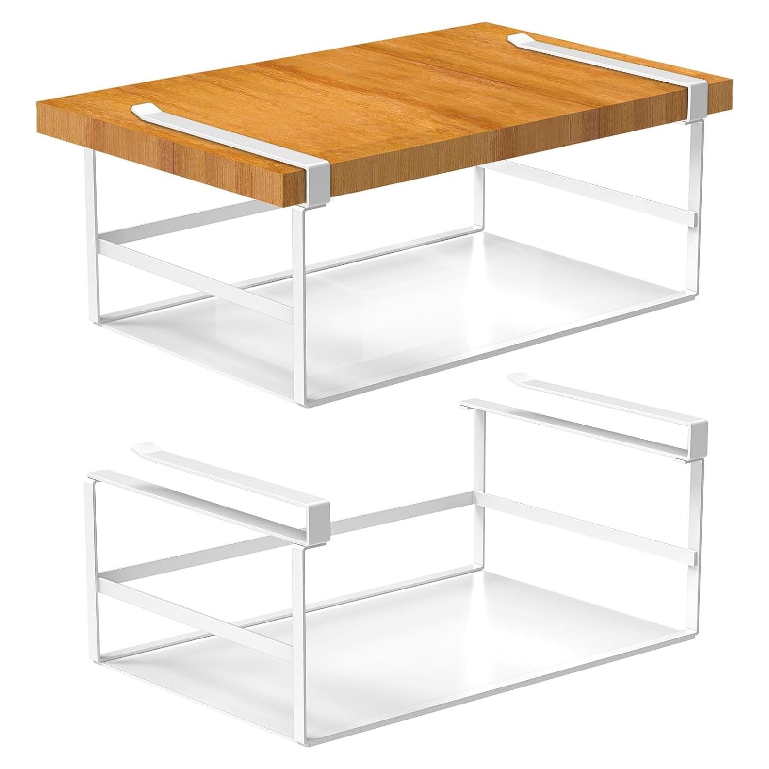 Cesta de Almacenamiento Bajo Estante Fixirons 25x41x12 cm Blanca