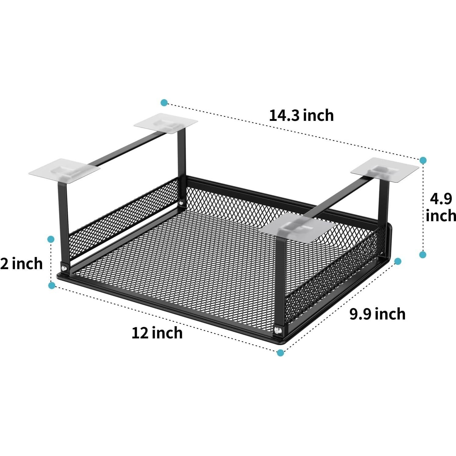 Cesta Bajo Estante iSPECLE - Paquete de 4 Cestas 30.5x25.1x12.4 cm