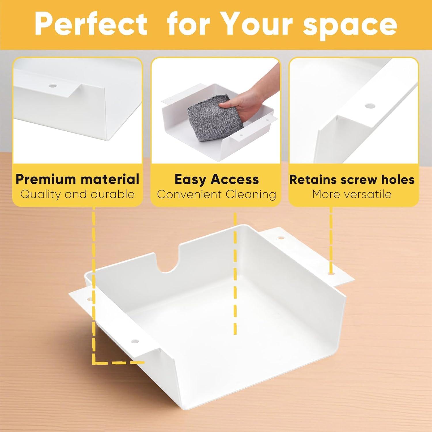 Organizador Bajo Escritorio OrgaFocus 2 Cajones Blanco Mate