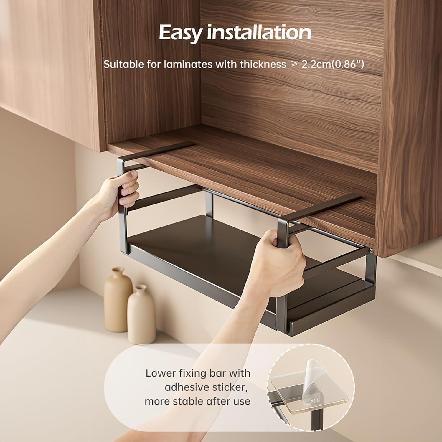 Cesta de Almacenamiento Colgante ZHOHO TANT 21.5x26.9cm Negro