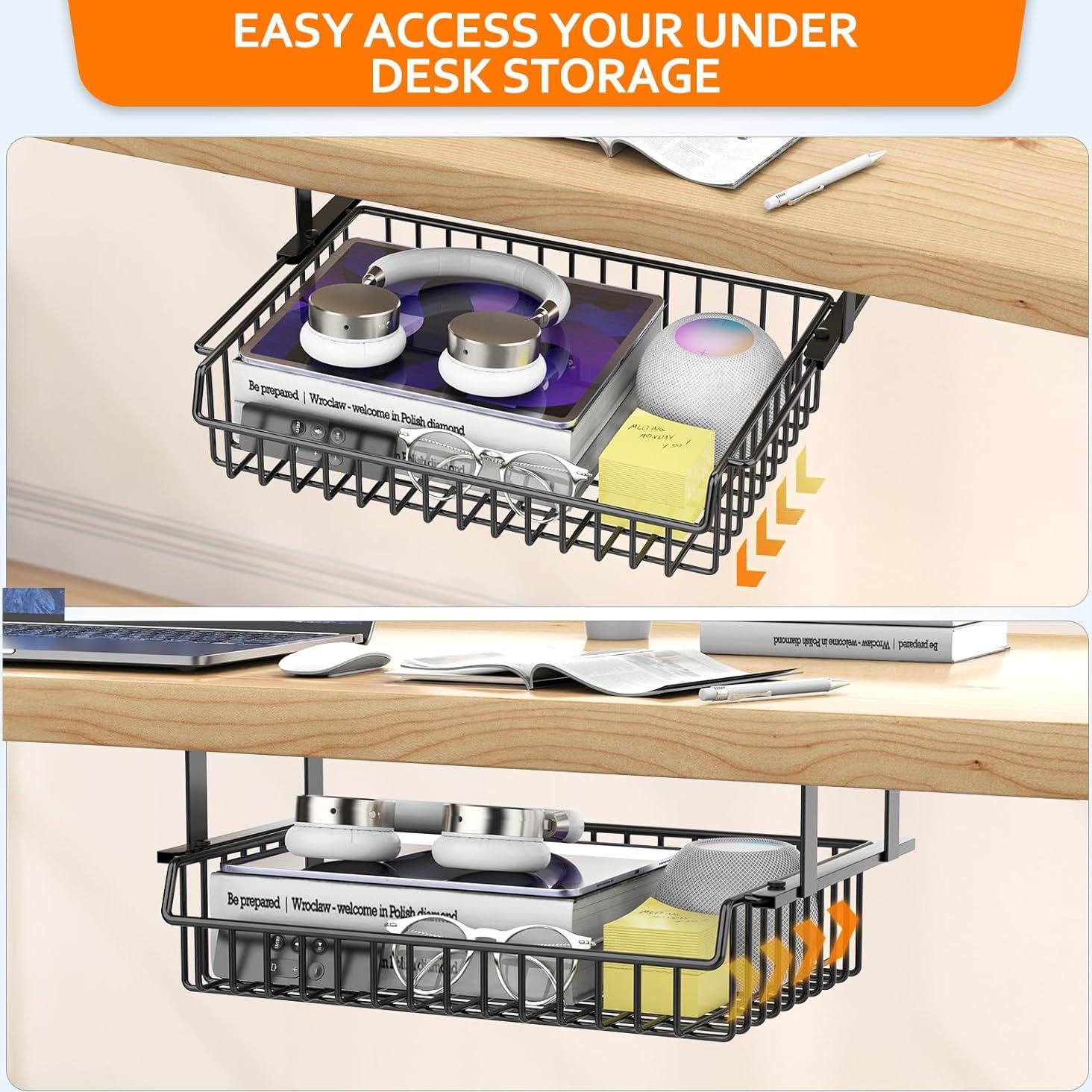 Cajón Bajo Escritorio ENONCI Metálico 32x23cm Organizador