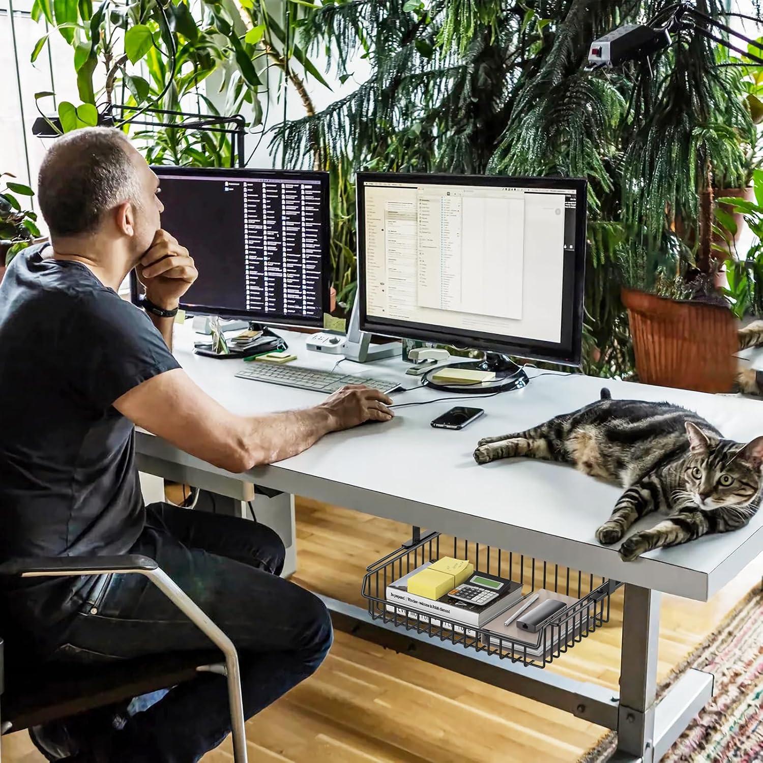 Cajón Bajo Escritorio ENONCI Metálico 32x23cm Organizador