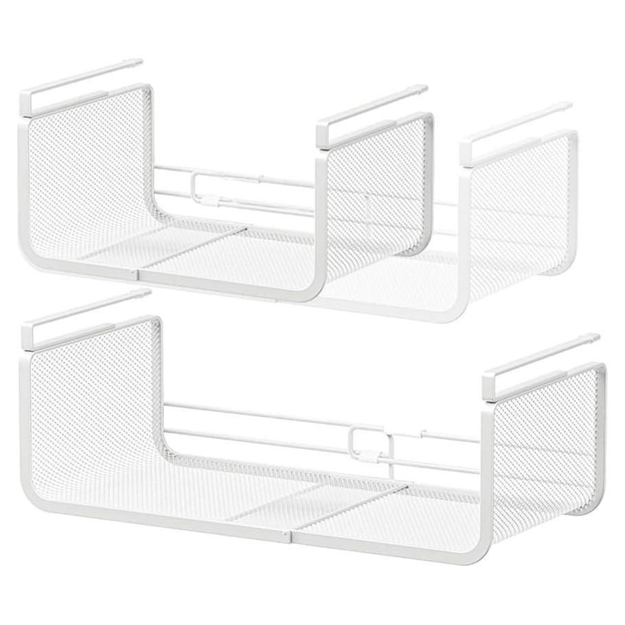 Organizador Expandible Bajo Estante Selosiz - 2 Paquete Blanco