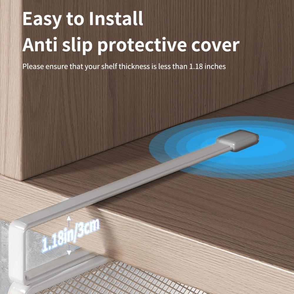 Organizador Expandible Bajo Estante Selosiz - 2 Paquete Blanco