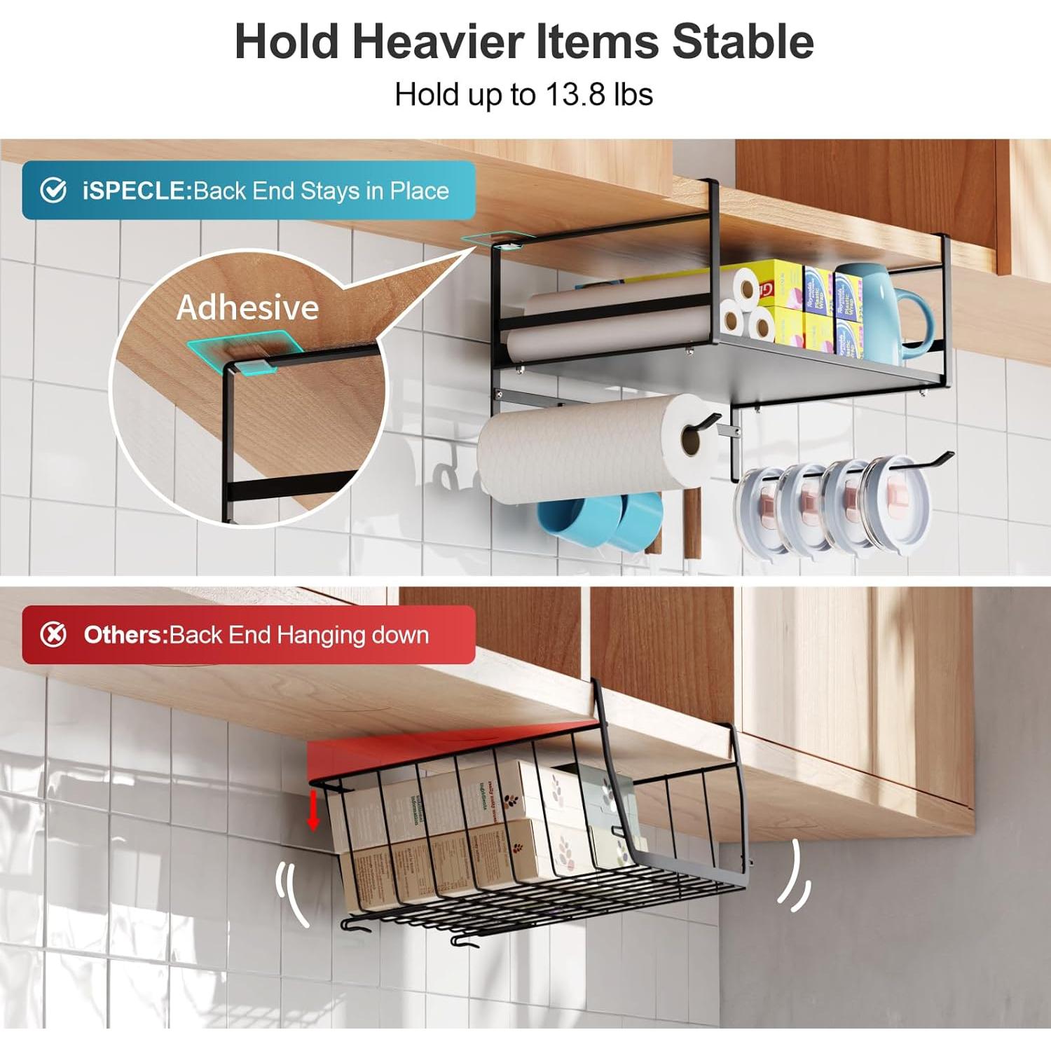 Estante Bajo Gabinete iSPECLE Negro - Organizador 4 en 1