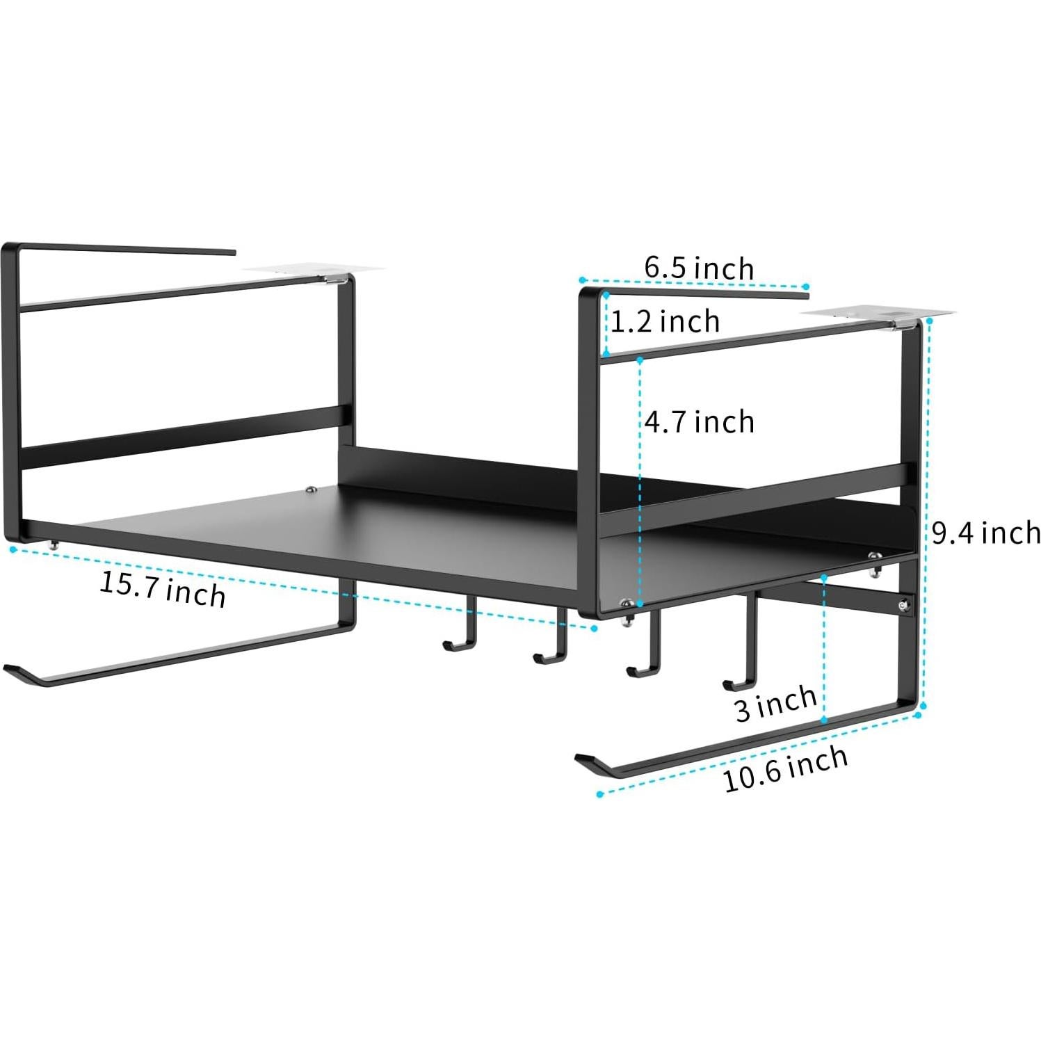 Estante Bajo Gabinete iSPECLE Negro - Organizador 4 en 1
