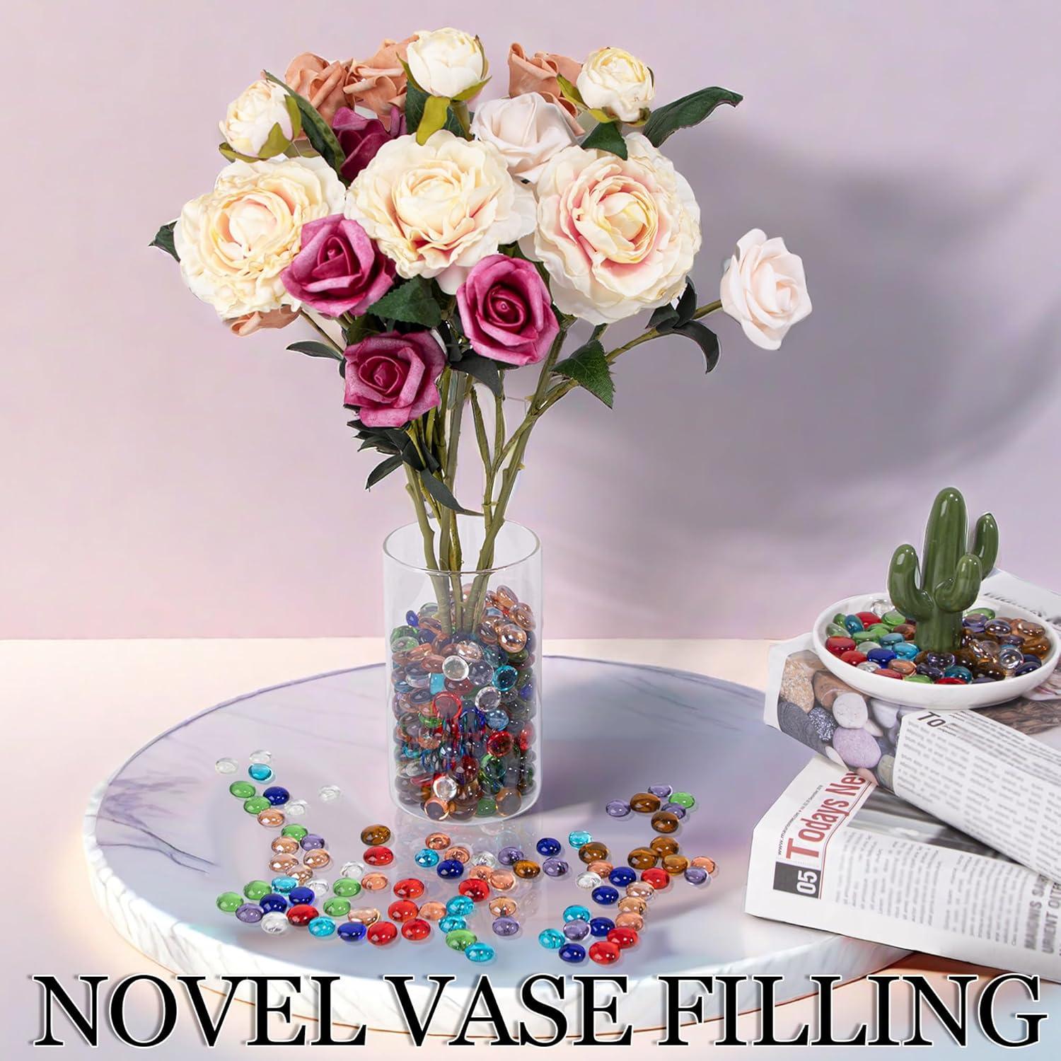 Mini Gemas de Vidrio Meschett 1LB Decoración 170 Piezas